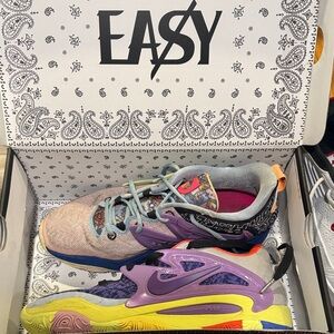 Nike KD almost new in box Multicolor Pastel Pink Purple Yellow Athletic Sneakers